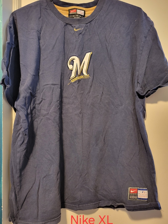 Nike Other - Nike Navy Milwaukee Brewers Short-Sleeve Logo Tee